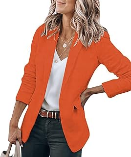 Amazon.es: Naranja - Trajes y blazers / Mujer: Ropa