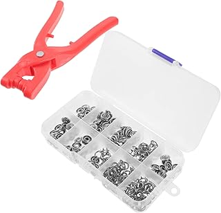 BETOOKY 50 Conjuntos De Kit De Costura De Pressão Acessórios De Roupas Kit De Fechos Para Tecido Couro Fechos De Botão Kit De Fechos De Pressão Kit De Botões De Pressão Artesanato