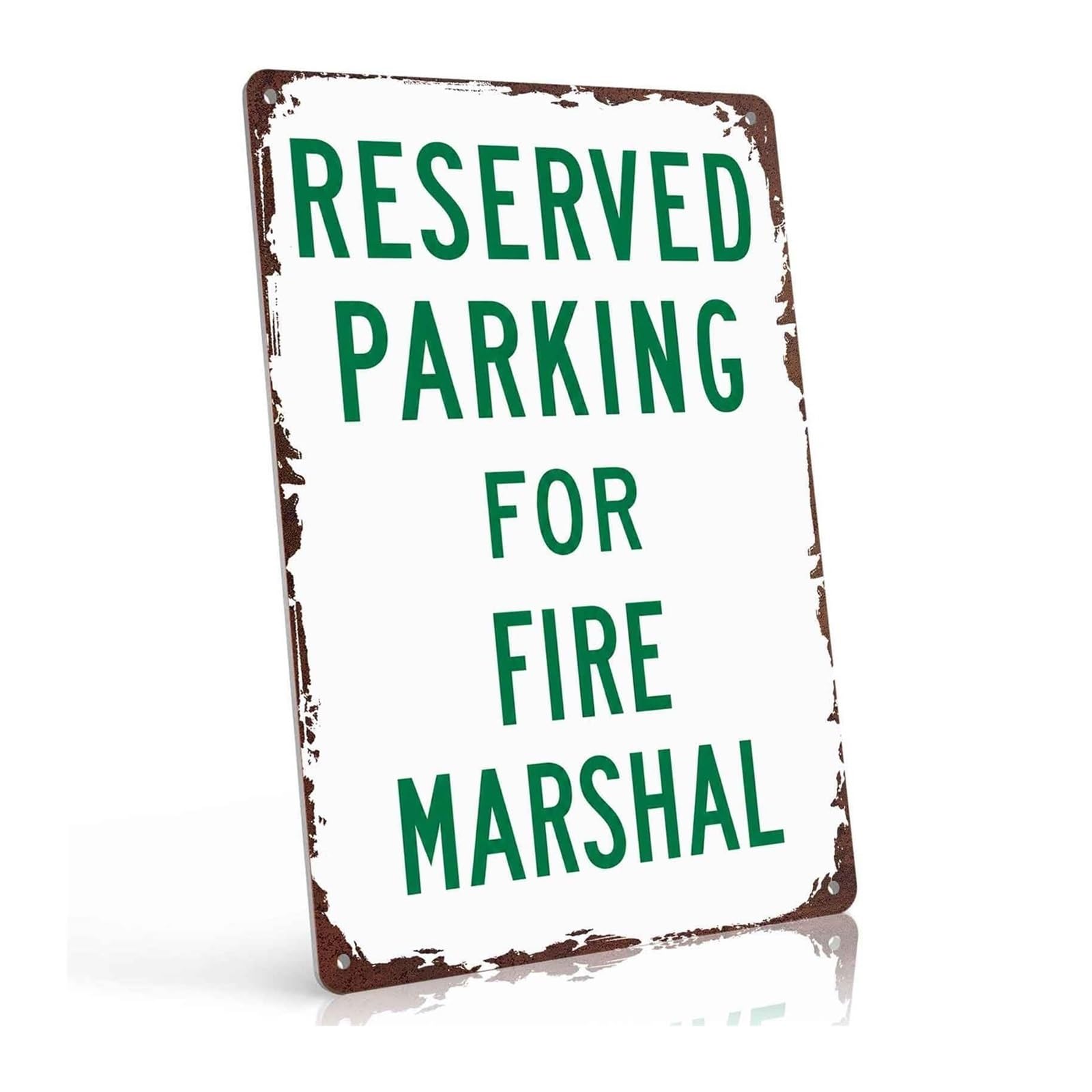 TAMDDBPJD Funny Aluminum Sign Reserved Fire Marshal 12x8 Inch