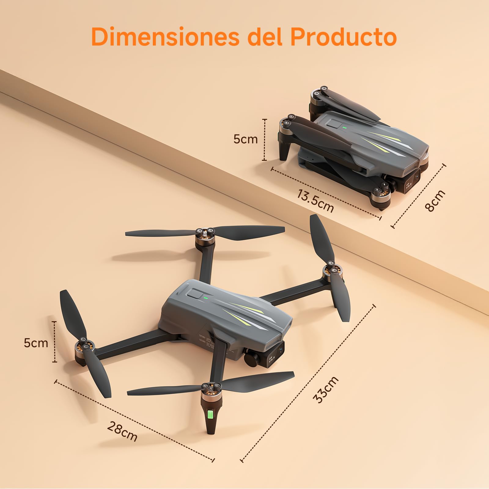 Ameta S20 Dron con Cámara 4K GPS para Adultos y Niños, 50 Minutos de Vuelo, Sigueme, Gestos Control, Mini Dron Menos 249g