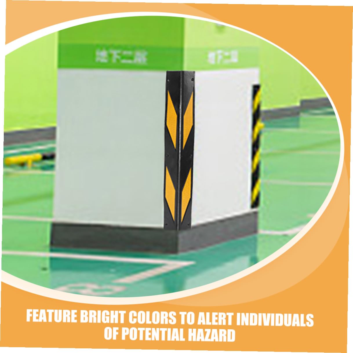 Protections d'angle en Caoutchouc Noir Bandes Réfléchissantes, 4pcs pour Murs de Garage et Piliers, Sécurité Anti-Chocs Parkings et Zones à Fort Trafic