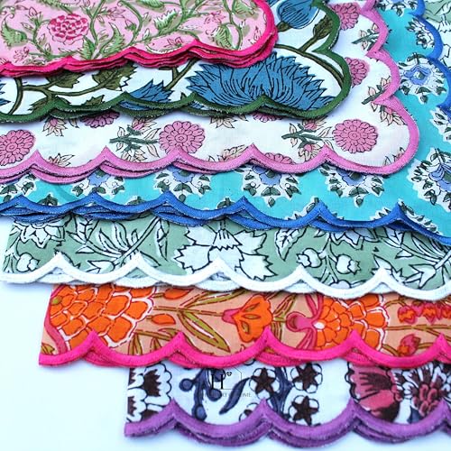 Servilletas de tela bordadas set x10 20x20 pulg miniatura 7