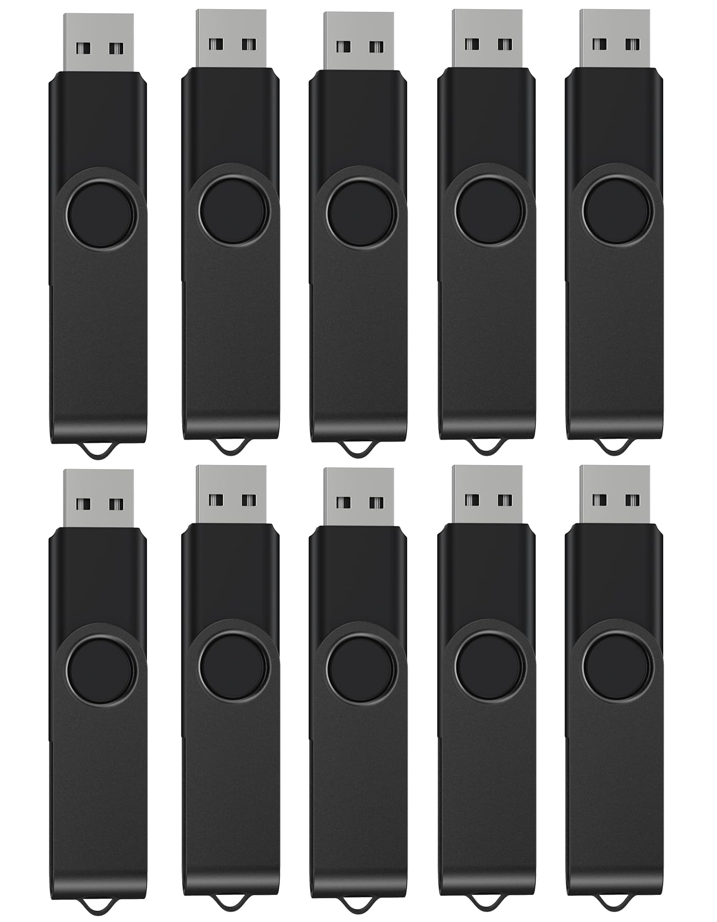 Kepmem Paquete 10 Unidades Usb 2.0 16gb Flash Giratorio Paquete De 10 - Colores Vibrantes Nombre Del Diseño | Envío Gratis