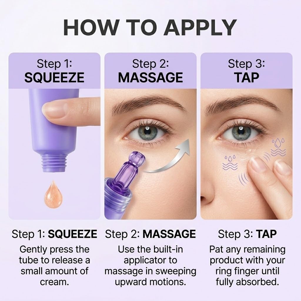 Instant Lift Eye Cream – Hydrating & Refreshing Eye Gel for All Skin Types, Anti Aging Skin Care for Men & Women with Collagen Targeting