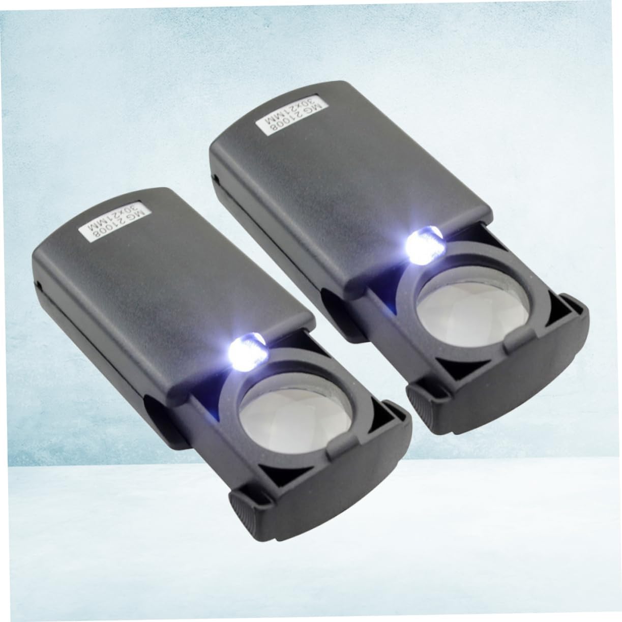 2pcs Led Illuminated Jewelry Magnifier Pull-Type Magnifying Glass for Gems Coins Stamps Antiques and Hobbies