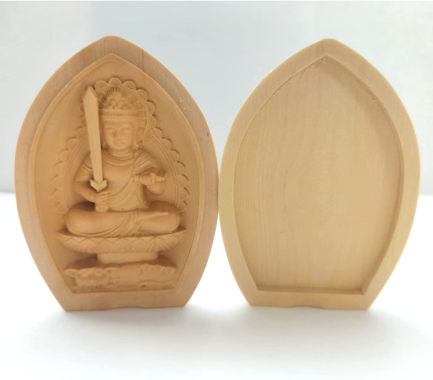 【セール中・新品】 弘法大師　上彫り　柘植　総高さ約16cm　真言宗　空海 楽天市場】木彫り 仏像 弘法大師 空海像 高さ20cm 柘植製