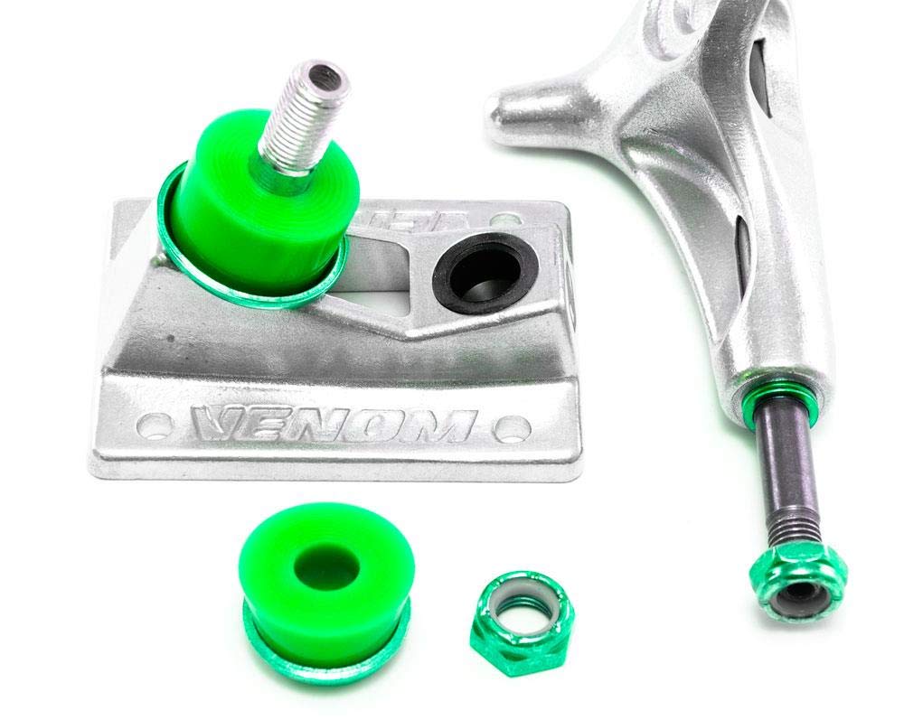 (80a / Soft) - Venom Skateboards/Skate Anodised Universal Truck Rebuild Kit - Cylinder 80a/90a/96a INC Bushings/Pivot Cups/Nuts etc