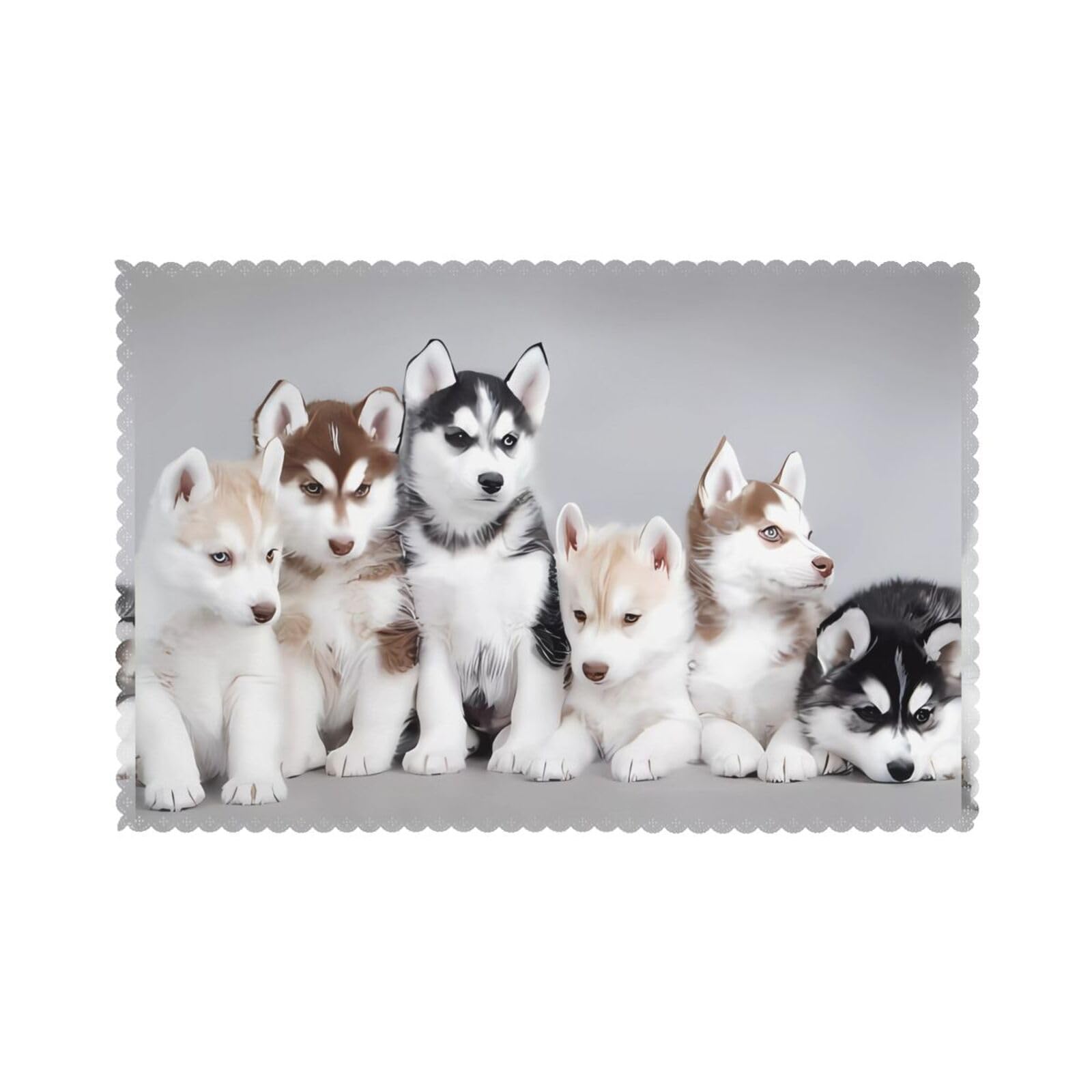 YYHHAOFA Dogs Prints Placemats Set of 6 12x18in – Create Cozy Table Settings for Everyday Moments & Special Gatherings