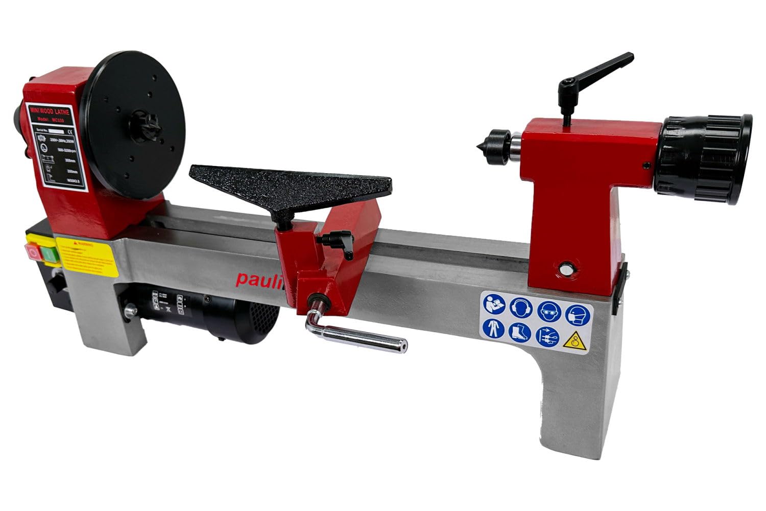 PAULIMOT Drechselbank DM300-V, 330 mm Spitzenweite, 250 Watt Motor