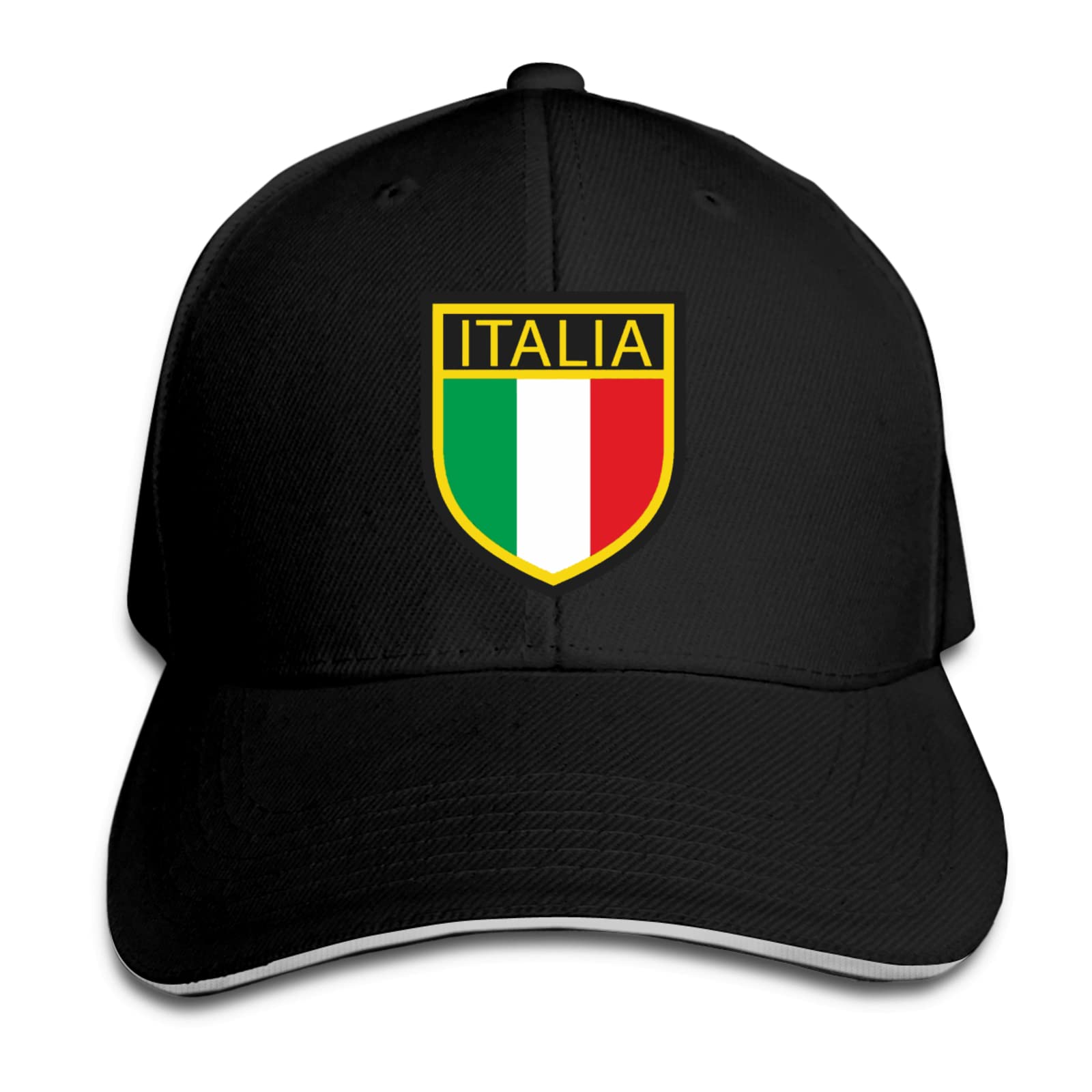 Hdadwy Italia Italy Italian Flag Baseball Cap Sandwich Cap Dad Hat Retro Cowboy Hat Denim Trucker Hat Sun Sports Cap Unisex