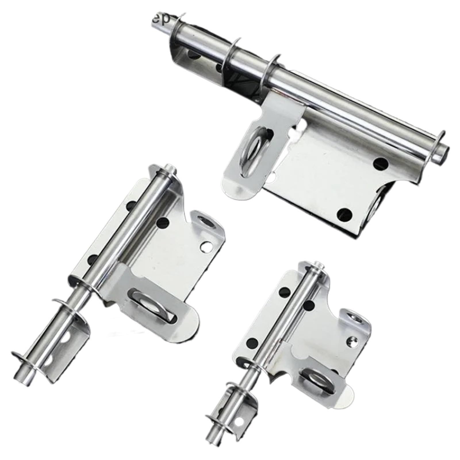Gate Latch 6pcs Solid Sliding Bolts Hasp Stainless Steel Doors Latch Home Hardware Gate Safety Toilet Door Lock 4 Inch(A5)