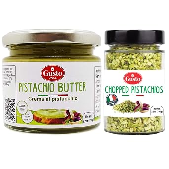 GUSTO ETNA Pistachio Butter Cream & Pistachio Chopped Product of Italy