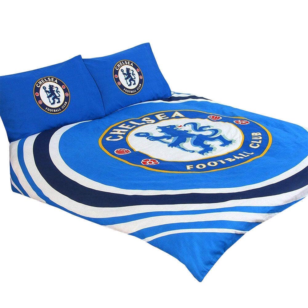 Parure de lit Chelsea FC double housse de couette reversible 2 personnes 2 taies