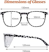 Vista 6 de Gafas de seguridad antivaho transparente con bloqueo de luz azul para protección ocular, gafas de enfermería para mujeres y hombres