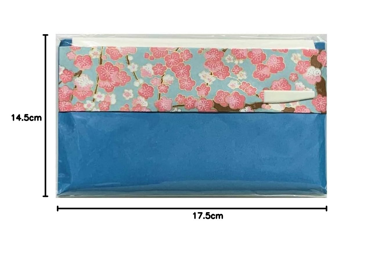 Mino Washi Japanisches Toraditions-Kaishi-Papier, 30 Blatt einfaches Kaishi-Papier, japanisches buntes Yuzen-Papier, mit süßem Plektrum, Blau
