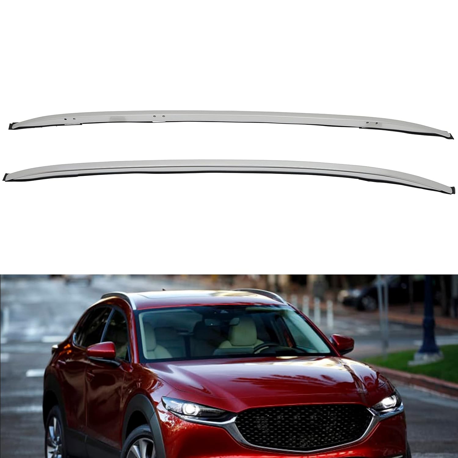 STAYTOP Roof Rack Crossbars for Mazda CX-30 2020-2021 Aluminum Cross Rail Roof Rack up to 150lb Luggage Rooftop Carrier Rack for Bike Kayak Canoe Surfboard Paddle Board