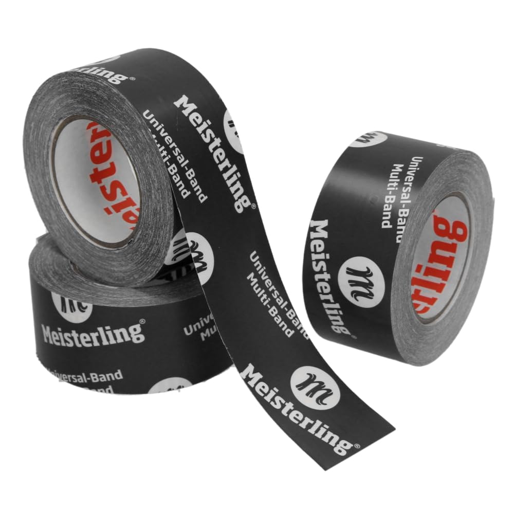 Multi - Band 3D - UV PLUS schwarz - von Hand reißbar - flexibles Hochleistungs-Klebeband für Dampfsperren & Dampfbremsen etc. (4, 70mm x 40m)