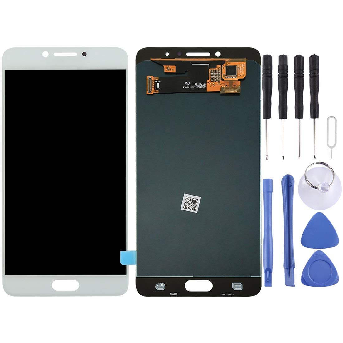 Écran LCD pour Galaxy C7 Pro C7010 avec vitre tactile assemblée Blanc