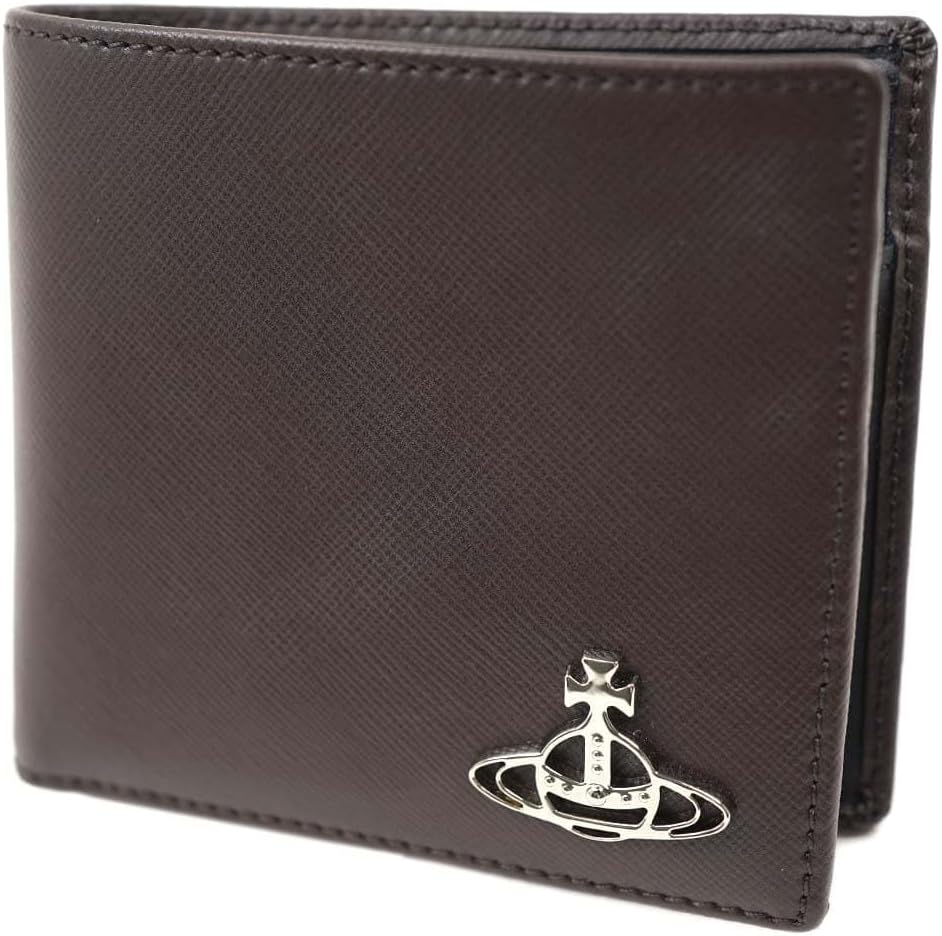 Amazon [ヴィヴィアンウエストウッド] 二つ折り財布 KENT MAN WALLET WITH COIN POCKET BROWN