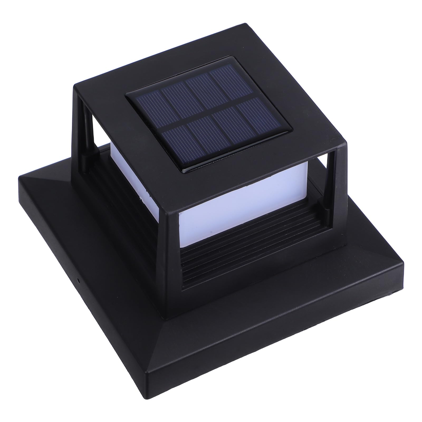 Luz solar de poste exterior STOBAZA de silicio para postes de madera de 5x5 cm en jardines y cercas 8