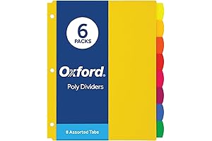 Customized 3 Ring Binder Dividers with 8 Multicolor Tabs