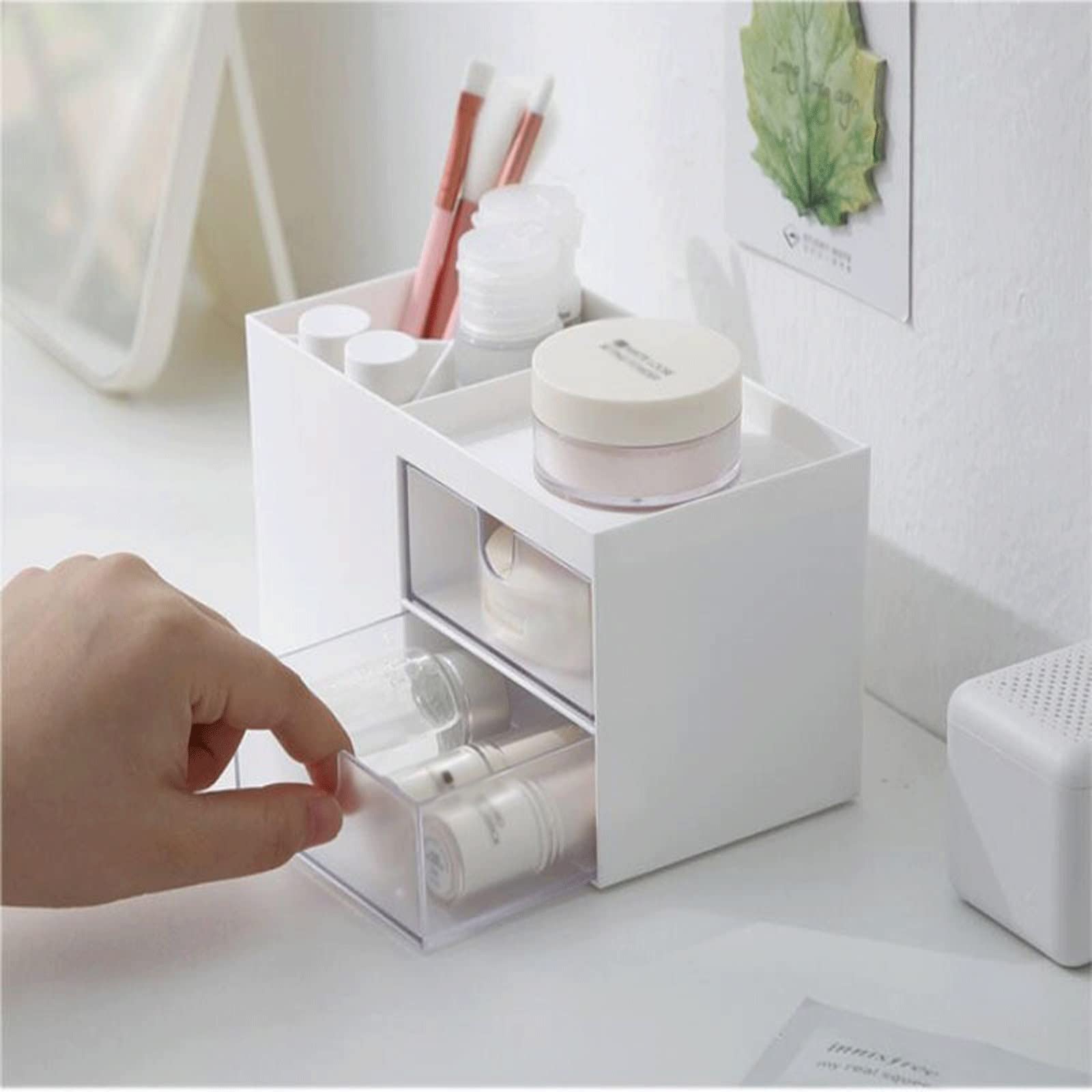 Schreibtisch-Organizer, Stiftebehälter, großes Fassungsvermögen, Schreibtischzubehör, Stifthalter mit Schublade, Bleistift-Aufbewahrungsbox, Schreibtisch-Organizer, Schule, Büro, Schreibwaren