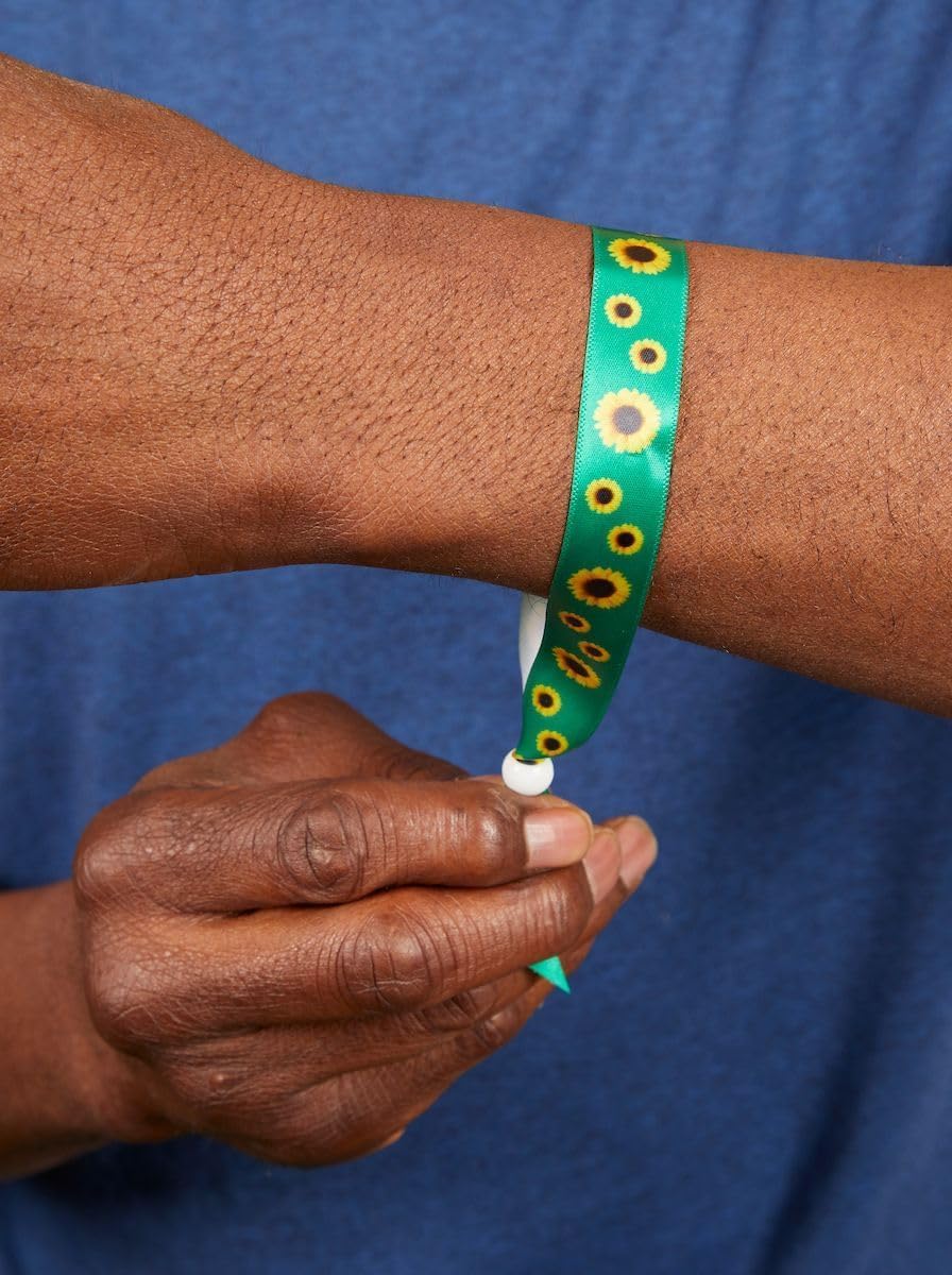 Bracelet en perles de tournesol • Bijoux floraux jaunes faits main