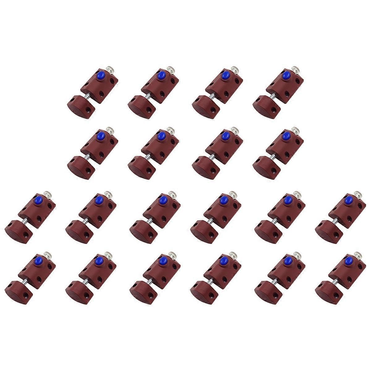 Joyhappst Image Color 20Pcs Multi-Functional Cabinet Spring Latch For Doors Furniture Hardware Brown
