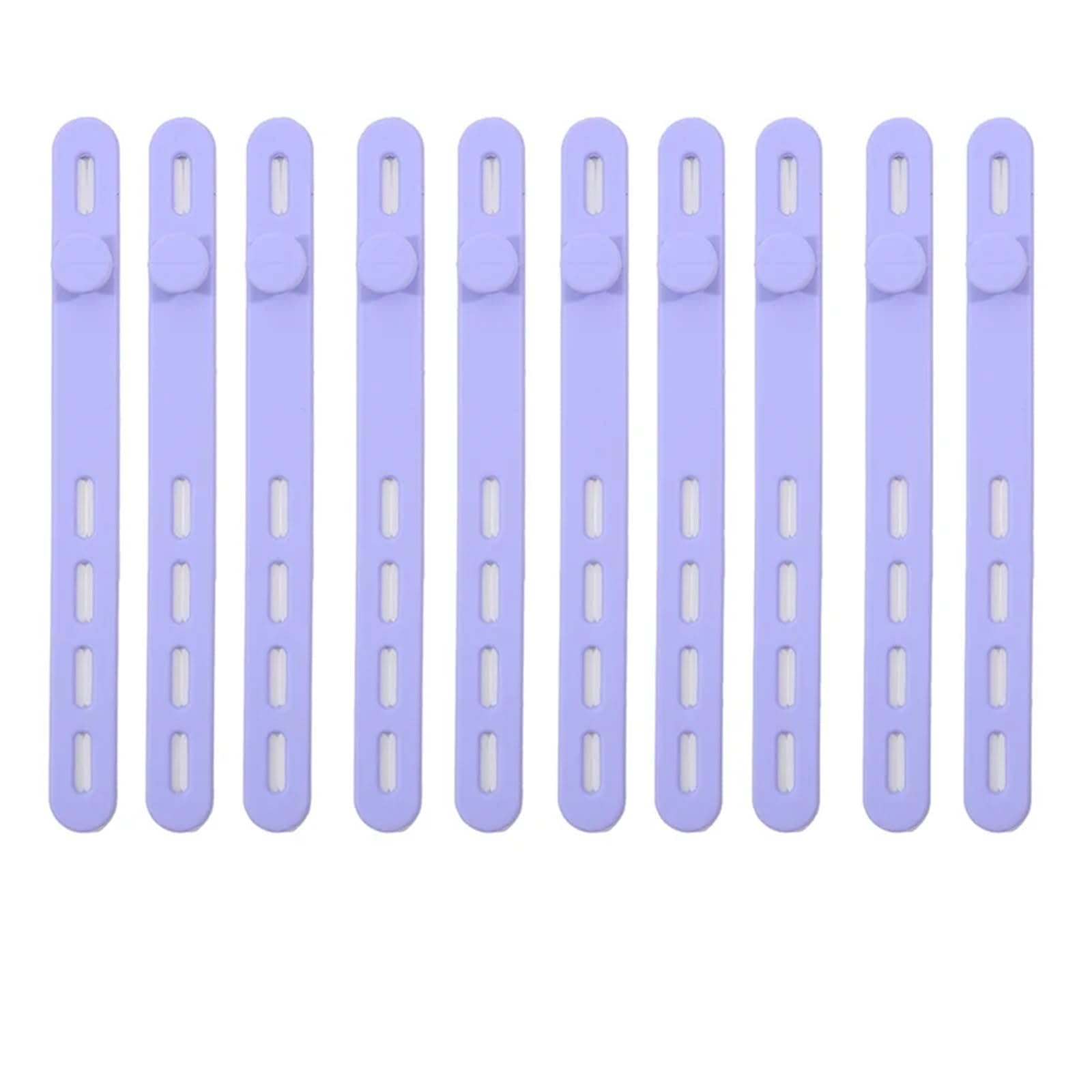 Yangshe Purple 80Pcs Silicone Cable Ties Reusable Wire Organizer Straps For Cords