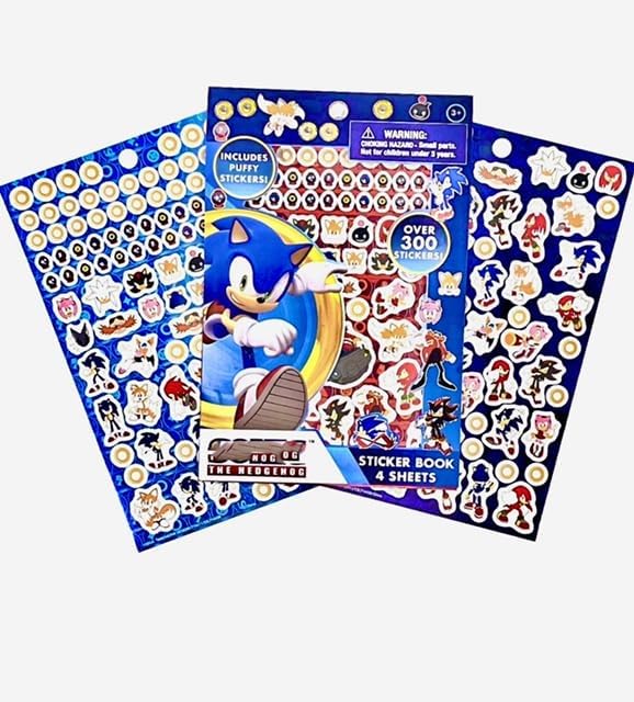 Miniatura 6 de Estados Unidos, The Hedgehog - Juego de rompecabezas para niños y más de 300 calcomanías hinchadas, dos rompecabezas de 48 piezas y 100 piezas para