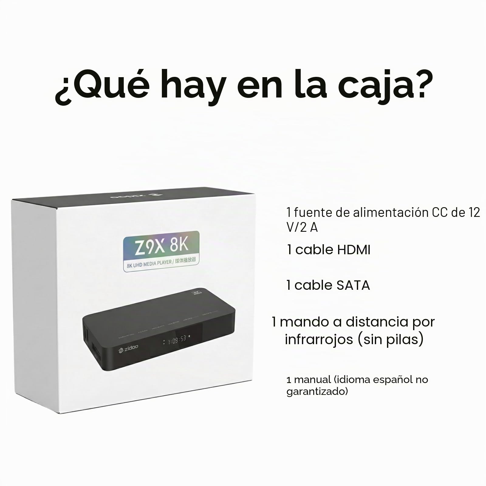 zidoo Reproductor Multimedia Z9X 8K HDR, Android 11 OS, procesador Amlogic S928X-K 6G+64G, Motor de Video VPU y Motor de Imagen VS10, BLU-Ray 4K Ultra HD, BDMV/ISO, para reproducción de Video y Audio
