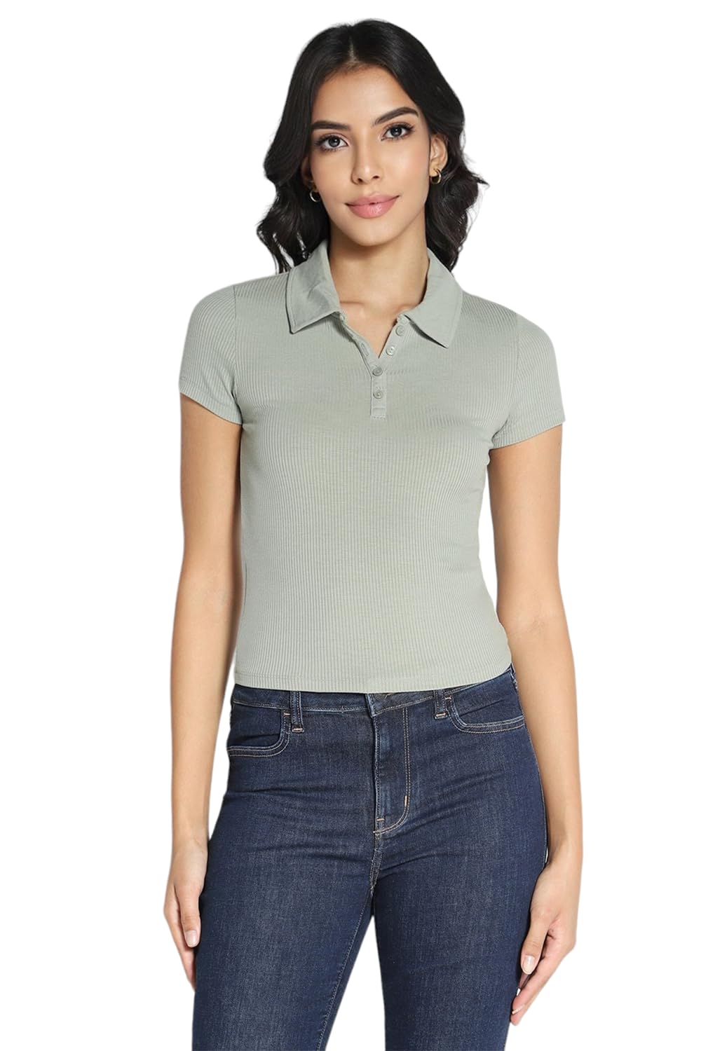 american eagle Women's Solid Fitted T-Shirt-picture-30