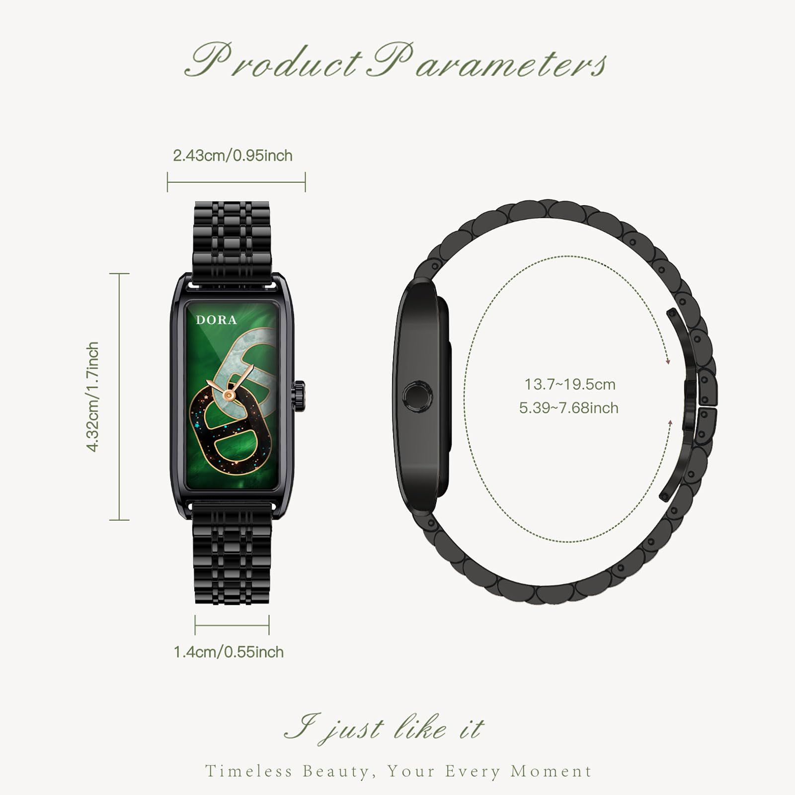 findtime Damen Fitness Tracker Schmal Elegant Smartwatch Luxuriös Classic Damenuhr Fitnessuhr für Frauen Aktivitätstracker mit Herzfrequenz Schlafmonitor Schrittzähler Rechteckig usw. Metalarmband