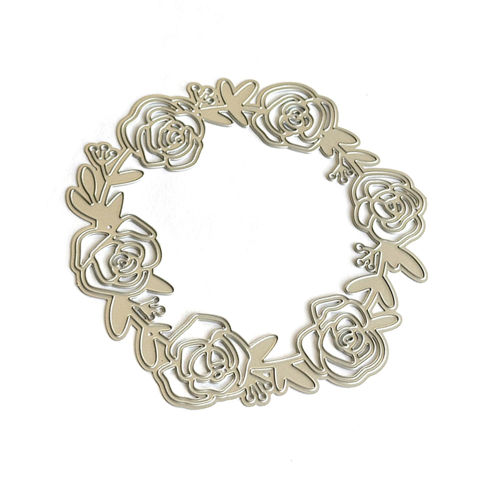 Buxuaaaa Wreath Metal Die Cut Embossing Stencils Molds Cutting Dies for Photo Card Journal Scrapbooking Decorations Metal Dies Cut Wreath Cutting