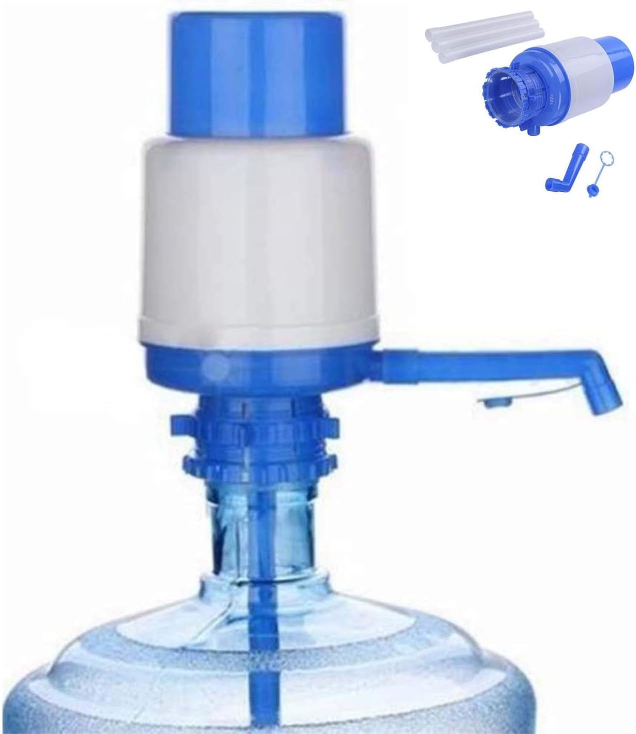 FORD KING Drinking Water Hand Press Pump for Bottled Water Dispenser 5-6 Gal Home Office,Pitcher Water Filters