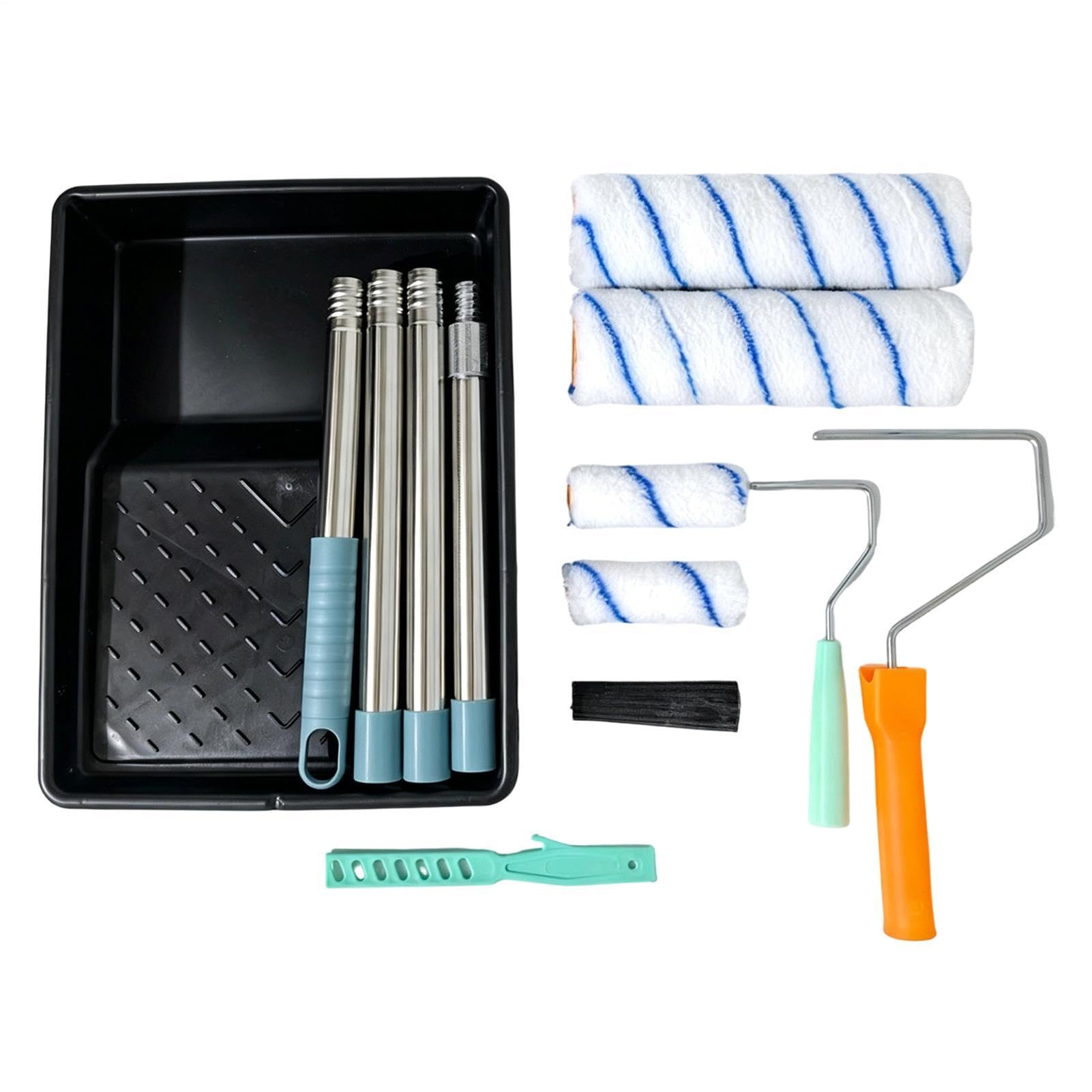 Kit de Rouleau à Peinture Accessoire de Rénovation pour Projets Domestiques