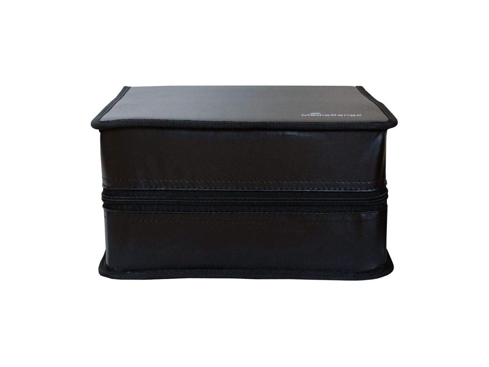 MediaRange Zubehör CD-/DVD-Rohlinge Funda cartera 500discos Negro - Fundas para discos ópticos (Funda cartera, 500 discos, Negro, Koskin, 120 mm, Negro)