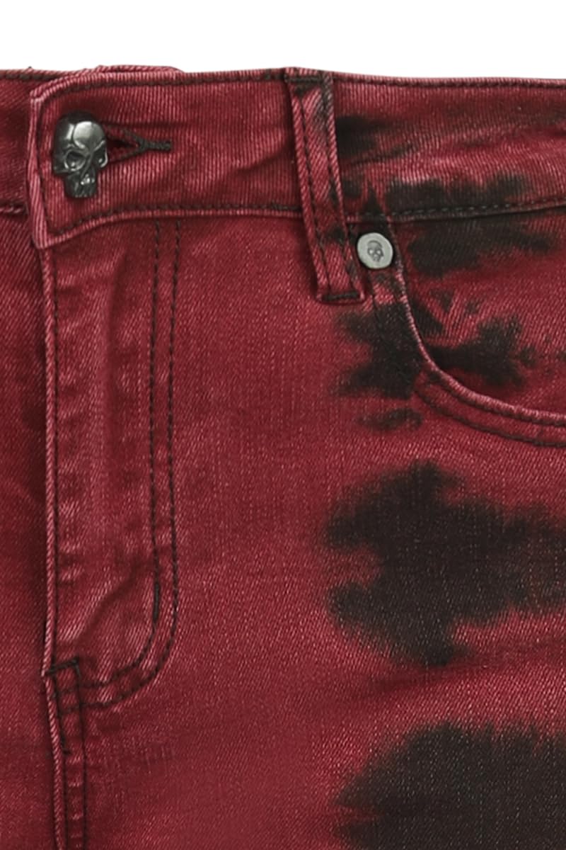 Rock Rebel by EMP Damen rote Hose im Batik-Look