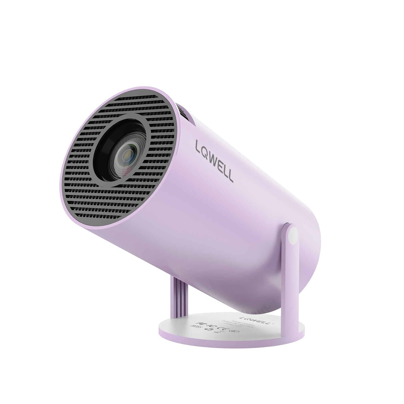 LQWELL® Projecteur, Mini Projecteur, Prend en Charge WiFi 5G Et BT5.0, Keystone Automatique, 220 DegrÉS pour TÉLÉPhone/PC/Ordinateur Portable, Violet (Pas De SystÈMe D'exploitation Android)