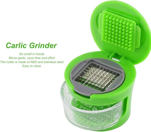 Miniatura 4 de Mini picadora manual de ajo, máquina de prensa de ajo multifunción para frutas y verduras, picadora de jengibre portátil para corte de cocina, fácil