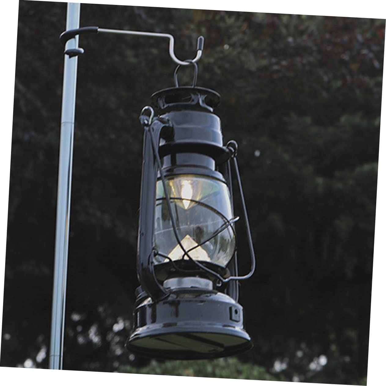 Sosoport Camping Pole Light Hanger Set Tent Lamp Hooks S-Shape Metal Hooks for Camping Portable