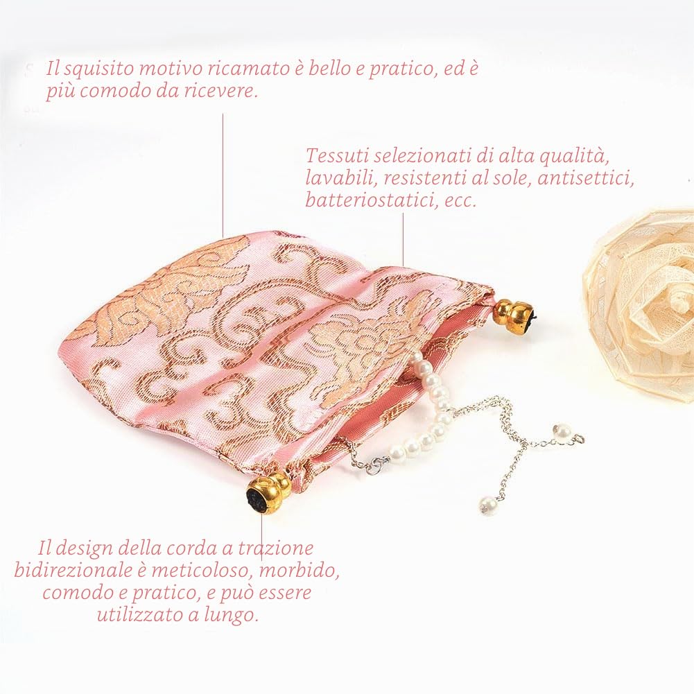 NBEADS Sacchetti 30 Pezzi in Seta, Sacchetti Regalo con Coulisse in 15 colori per Riporre Anelli per Bracciale per Collana, 10,5 x 11 cm