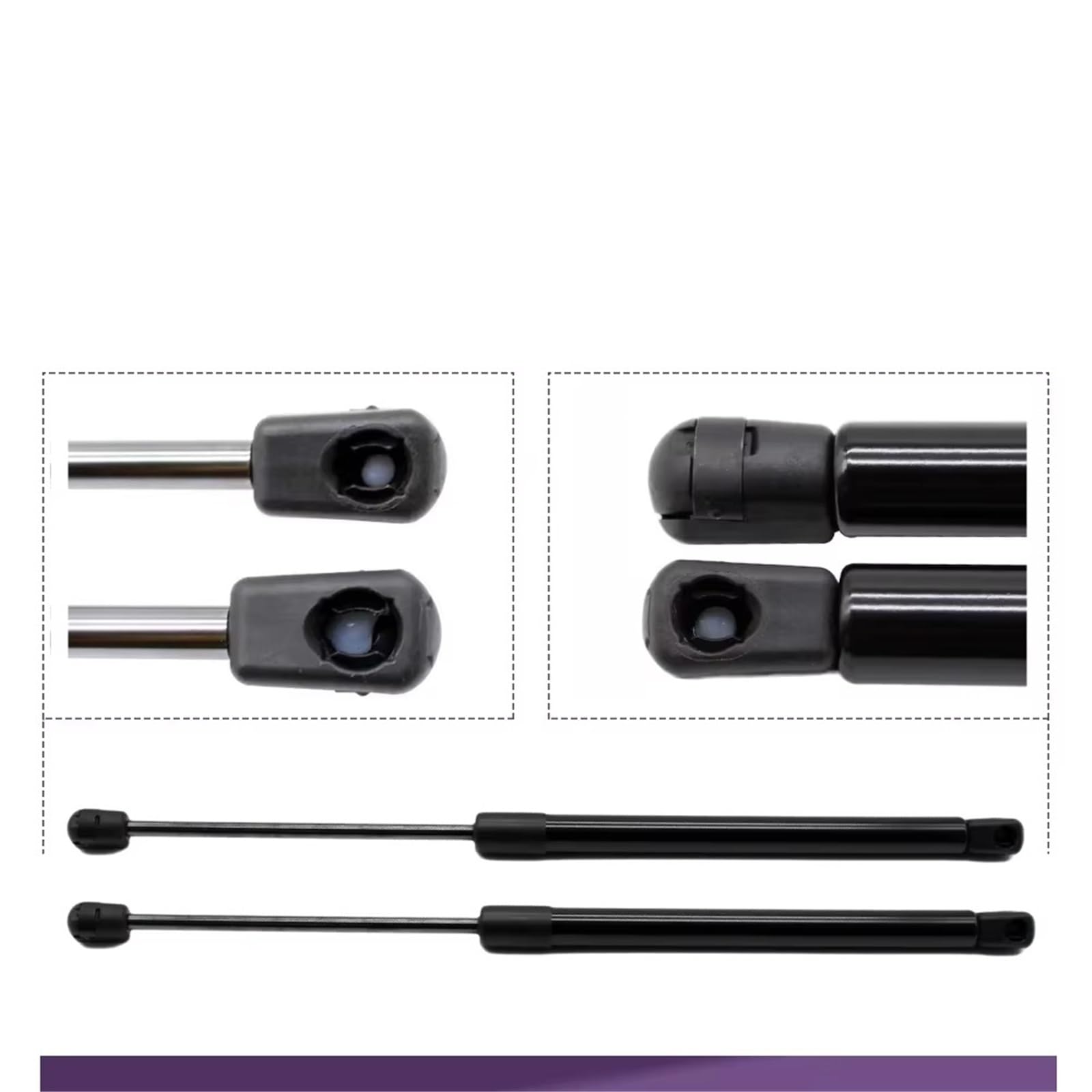 Muelle Neumático Para Nissan 240SX, Para Pathfinder, Para Terrano WD21 SUV 23,11 Pulgadas 2 Piezas, Soportes Elevación, Puntales Gas Resorte de gas Maletero(NORMAL BLACK)