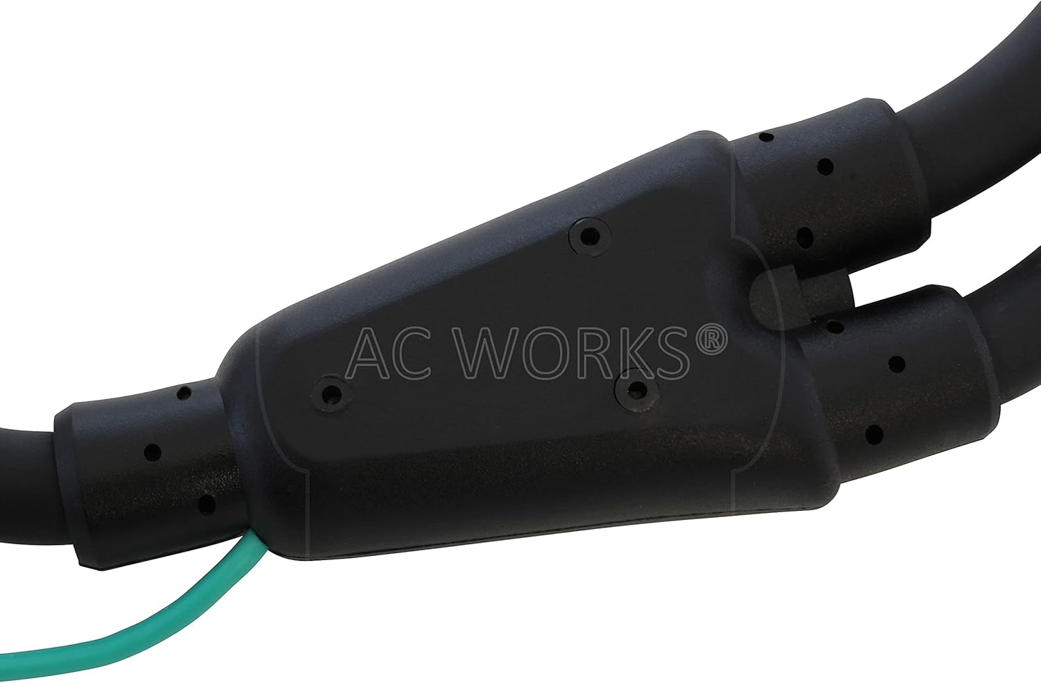 AC WORKS 50Amp 3-Prong Old Dryer/Welder/Range 10-50R Wall Outlet Adapter (To (2) 15/20 Household) (To 15/20A Household W/Breaker)