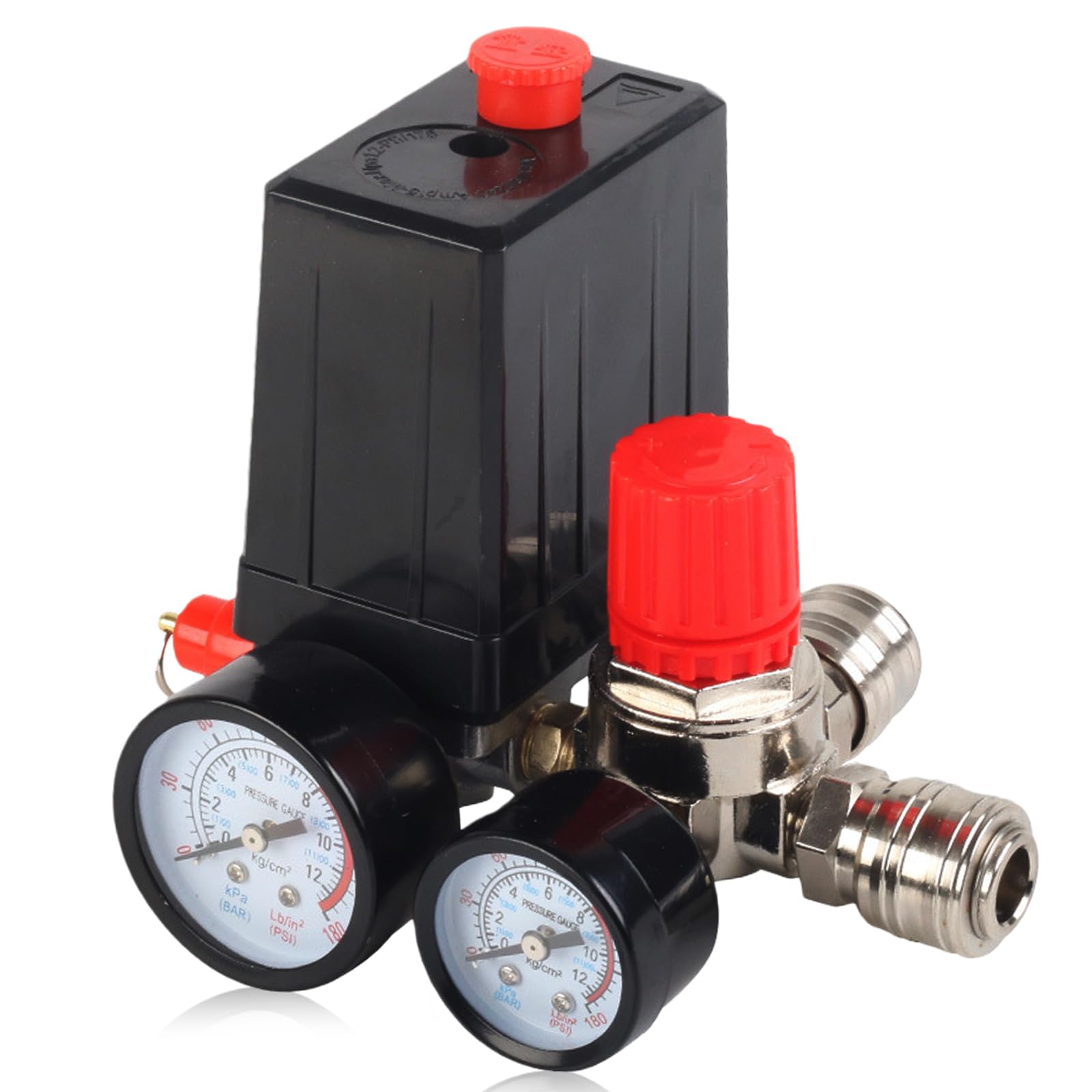 Régulateur de pression compresseur air 220V avec interrupteur complet 4 trous