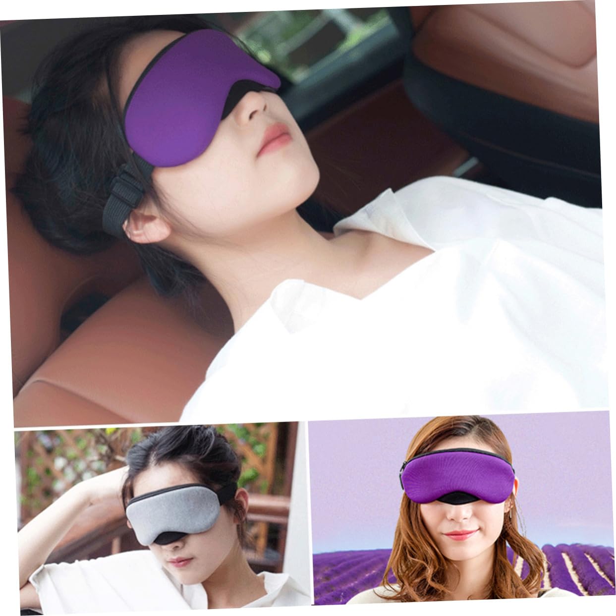 Mobestech Maschera per Dormire USB Funzione Calda e Fredda Benda per Occhi per Bloccare la Luce per Casa e Viaggio Design Unisex