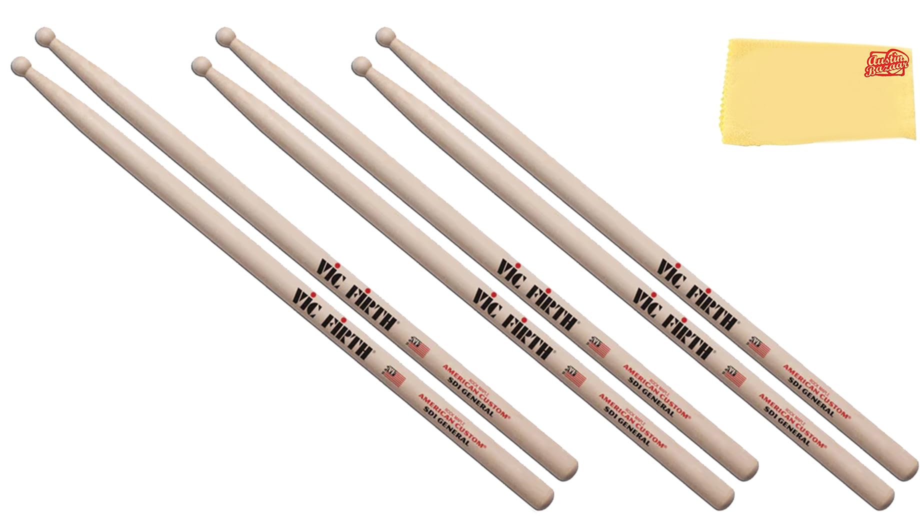 Amazon.com: Vic Firth American Custom SD1 General Drumsticks - 3