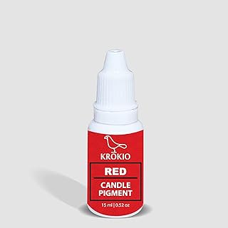 KROKIO - Colores de pigmento de vela para hacer velas Tinte de vela Color 15ml (ROJO)