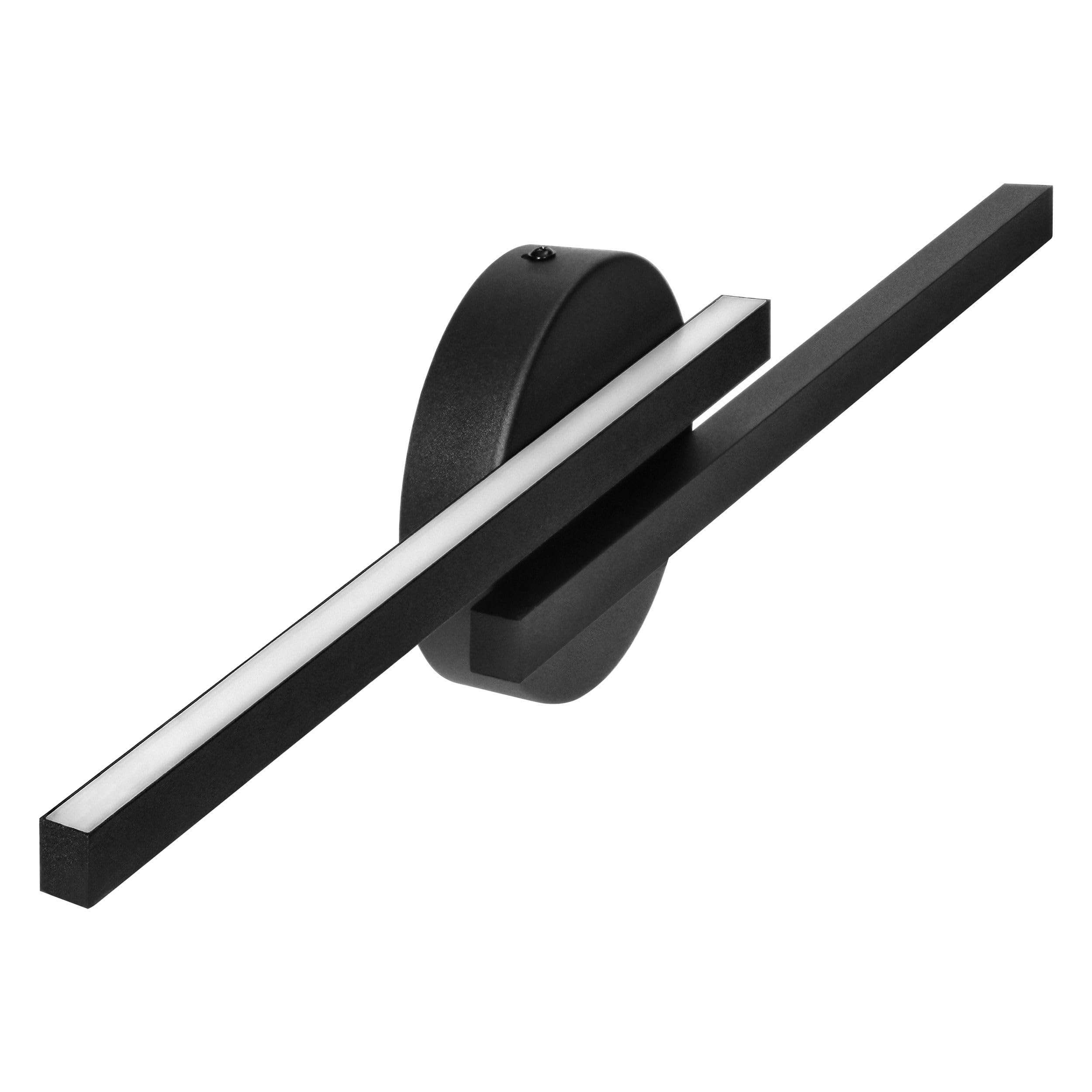 Lampada Specchio Bagno 14W 1540lm 4000K Applique Bagno Due Colori Disponibili Finitura Elegante in Alluminio IP44 Lampada Bagno Lunghezza da 55 cm (nero)
