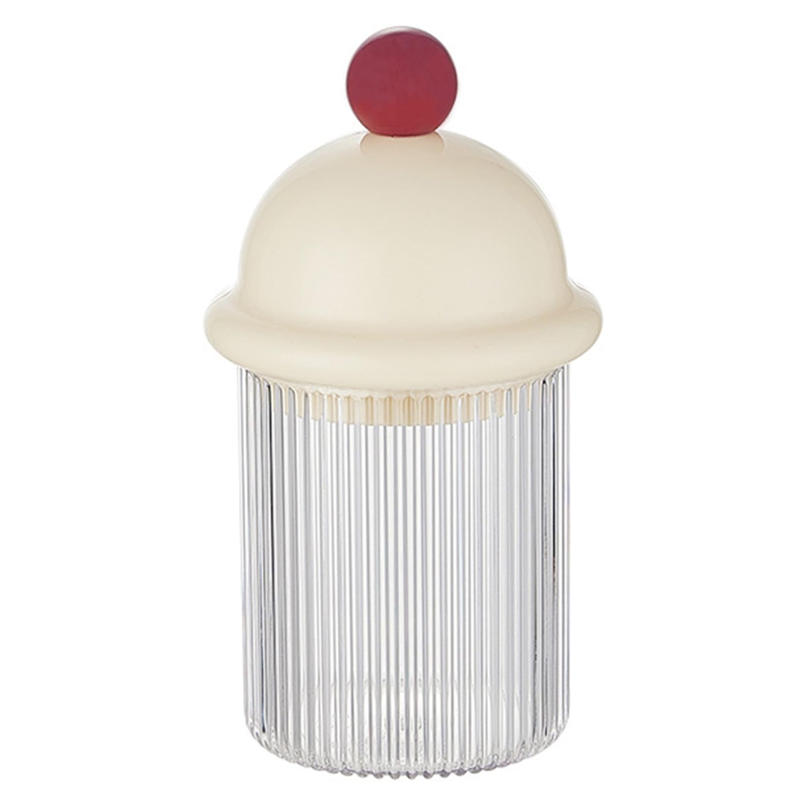 MICFENY Home Toothpick Box with Lid Storage Jar for Hair Ties and Cotton Swabs Hair Bands Organiser Bathroom Vanity Accessories